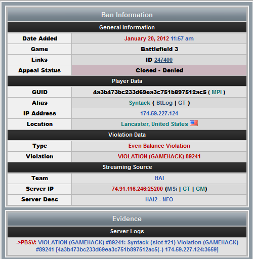 Help - Punkbuster false positive - Comments & Suggestions - PBBans