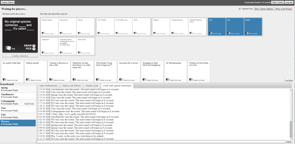 cards against humanity xyzzy card packs